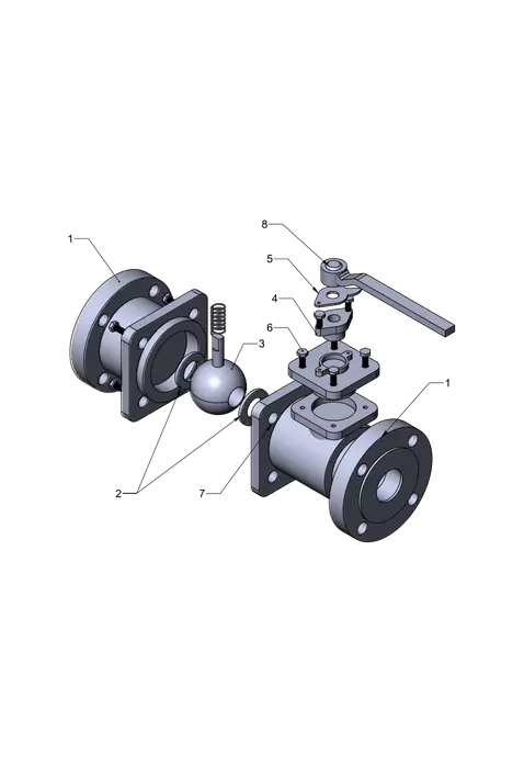 Схема шаровый кран (химический GB)